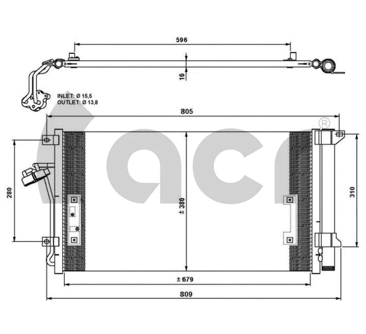 Condenseur, climatisation ACR 300686