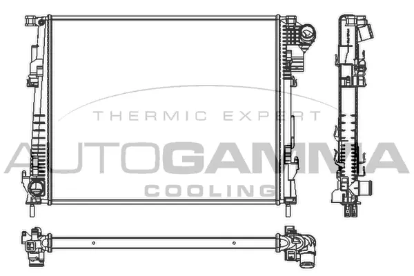 Radiateur, refroidissement du moteur AUTOGAMMA 105143