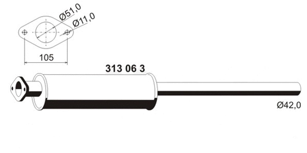 Silencieux avant VEGAZ GmbH FS-569ERNS