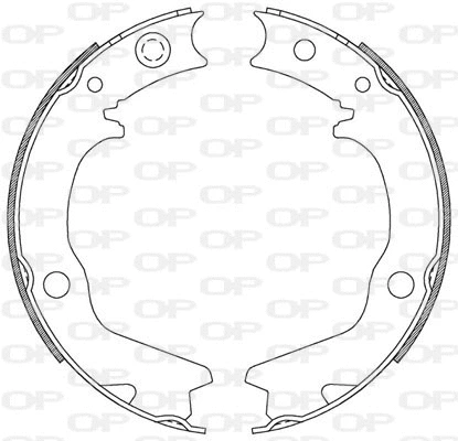 Jeu de mâchoires de frein OPEN PARTS BSA2185.00
