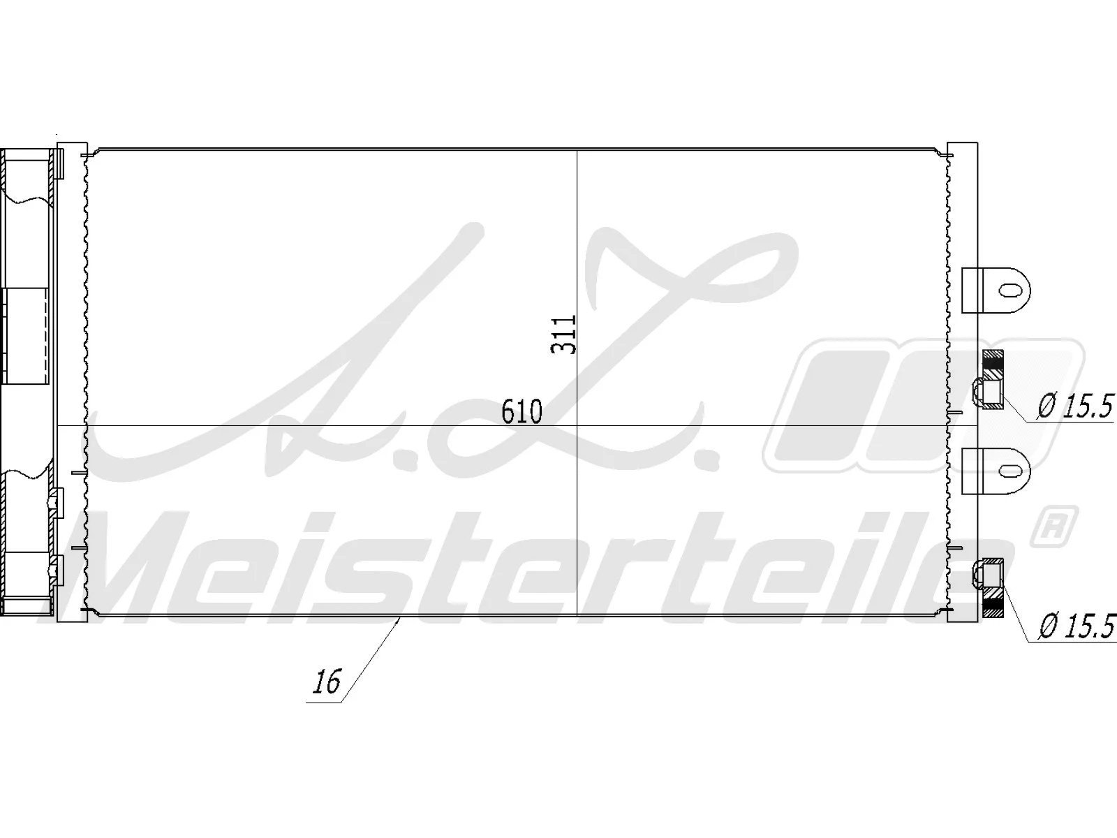 Condenseur, climatisation A.Z. Meisterteile AZMT-45-030-1381