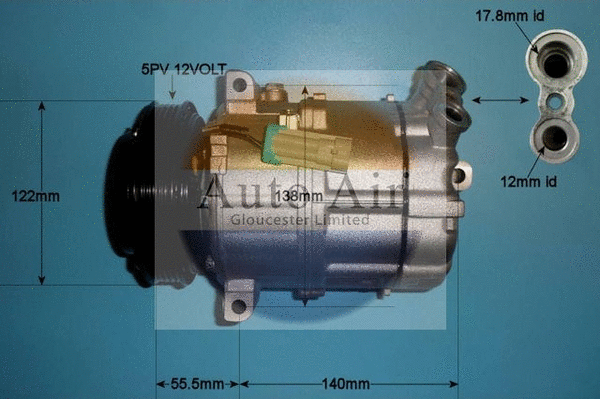 Compresseur, climatisation AUTO AIR GLOUCESTER 14-0333P