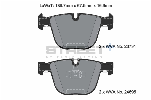 Kit de plaquettes de frein, frein à disque PAGID Racing T8043SP2001
