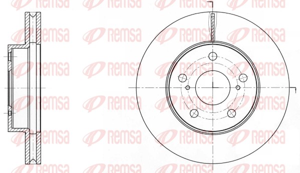 Disque de frein REMSA 61733.10
