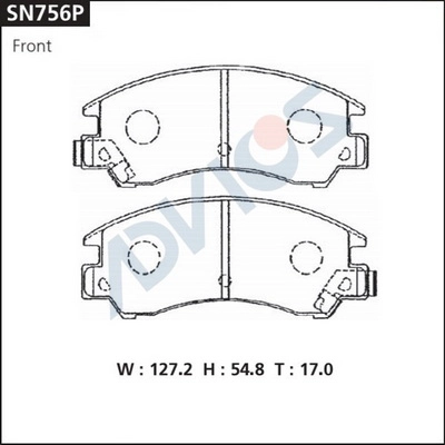 Kit de plaquettes de frein, frein à disque ADVICS SN756P