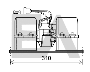 Moteur électrique, pulseur d'air habitacle EACLIMA 42A76002
