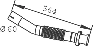 Tuyau d'échappement DINEX 53108