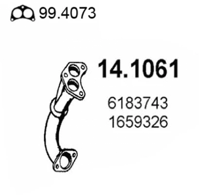 Tuyau d'échappement ASSO 14.1061