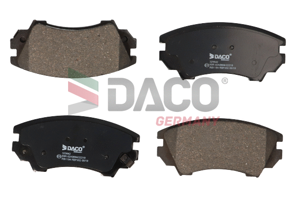 Kit de plaquettes de frein, frein à disque DACO Germany 323642