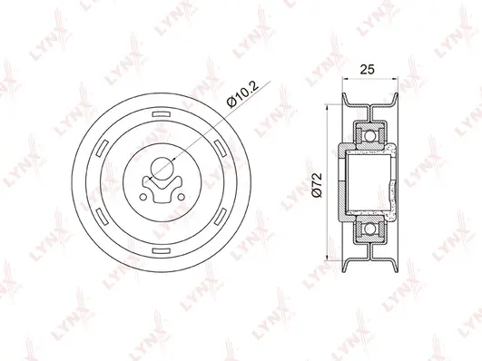 Poulie de tension, courroie crantée LYNXAUTO PB-1002