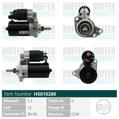 Démarreur HOFFER H5010280
