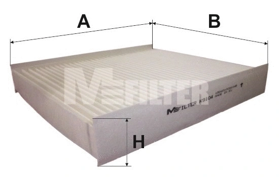 Filtre, air de l'habitacle MFILTER K 9104