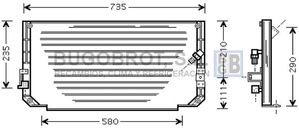 Condenseur, climatisation BUGOBROT 62-TO5279
