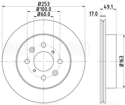 Disque de frein TRIALLI DF 266019