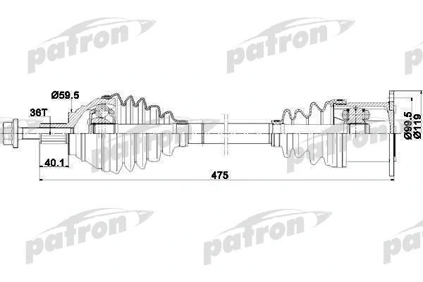 Arbre de transmission PATRON PDS0251