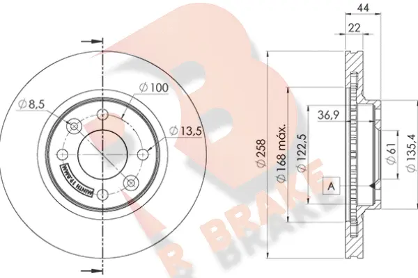 Disque de frein R BRAKE 78RBD23108