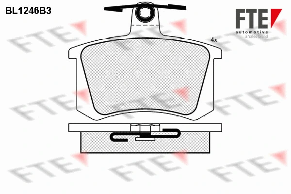 Kit de plaquettes de frein, frein à disque FTE 9010073