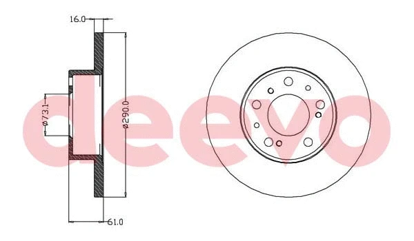 Disque de frein DEEVO BD25360