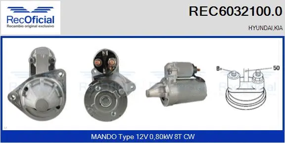 Démarreur RECOFICIAL REC6032100.0