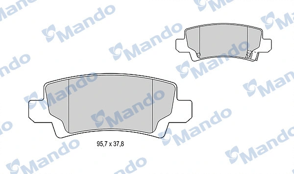 Kit de plaquettes de frein, frein à disque MANDO MBF015176