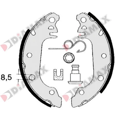 Jeu de mâchoires de frein DIAMAX N01226