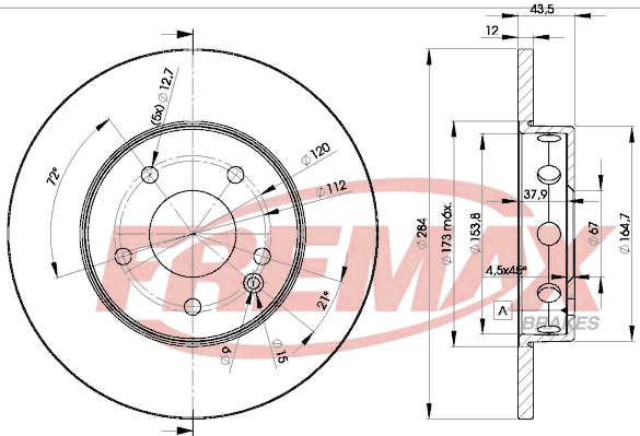 Disque de frein FREMAX BD-3180