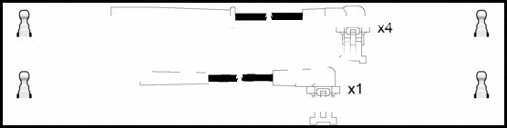 Kit de câbles d'allumage LEMARK HOES154