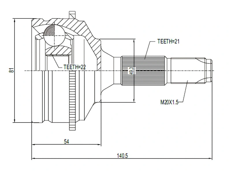 Jeu de joints, arbre de transmission A.Z. Meisterteile AZMT-43-030-1059