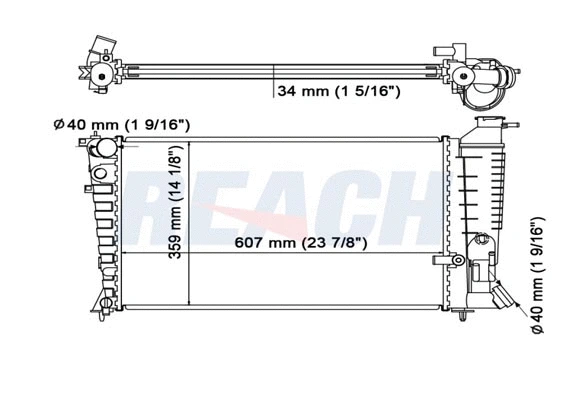 Radiateur, refroidissement du moteur REACH 1.40.14533.534
