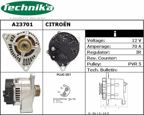 Alternateur Technika A23701