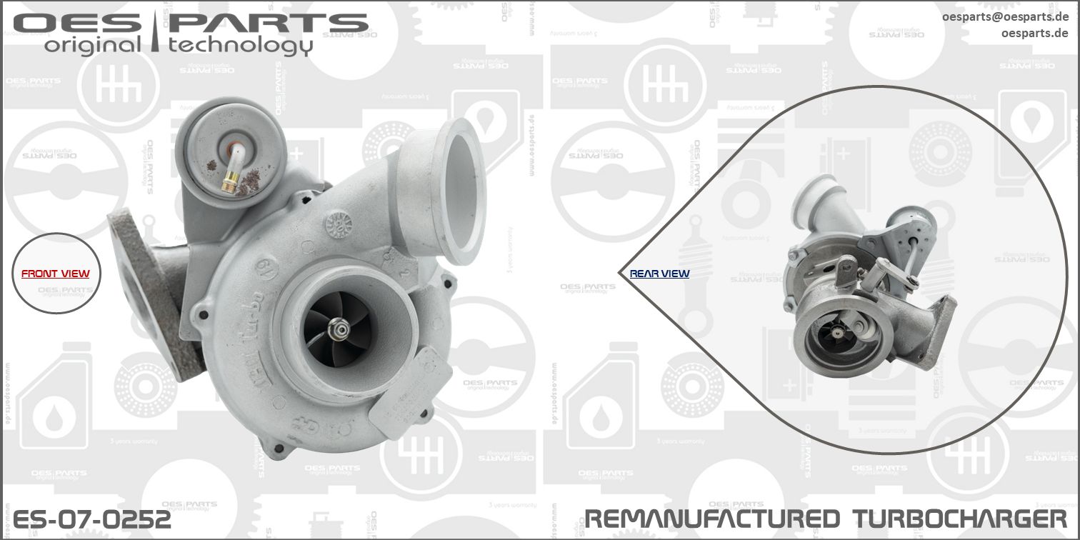 Turbocompresseur, suralimentation OES PARTS ES-07-0252