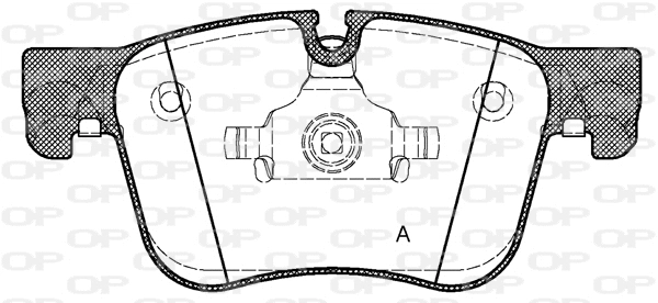 Kit de plaquettes de frein, frein à disque OPEN PARTS BPA1560.00