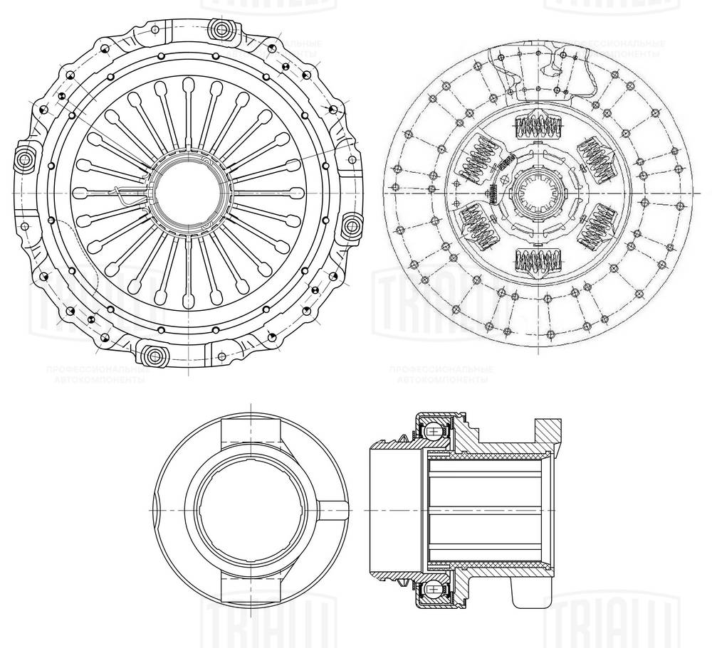 Kit d'embrayage TRIALLI FR 821