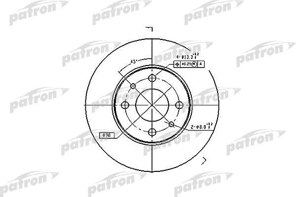 Disque de frein PATRON PBD1745