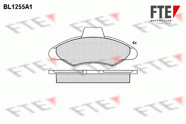 Kit de plaquettes de frein, frein à disque FTE 9010077