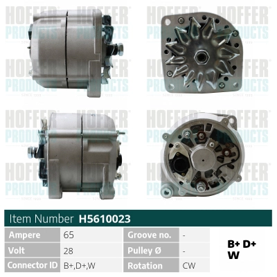 Alternateur HOFFER H5610023