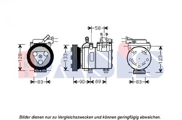 Compresseur, climatisation AKS DASIS 851946N