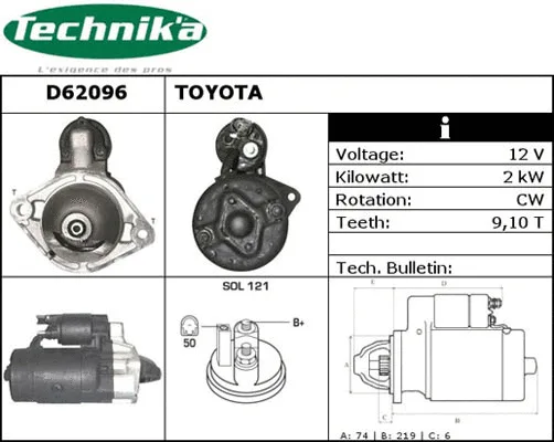 Démarreur Technika D62096