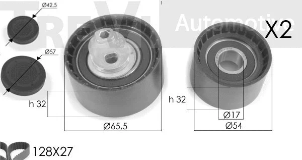 Kit de courroie crantée TREVI AUTOMOTIVE KD1246