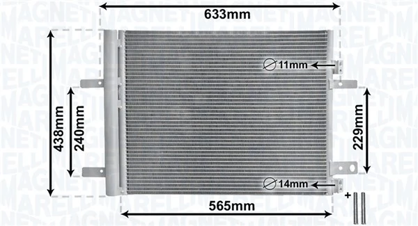 Condenseur, climatisation MAGNETI MARELLI 350203862000