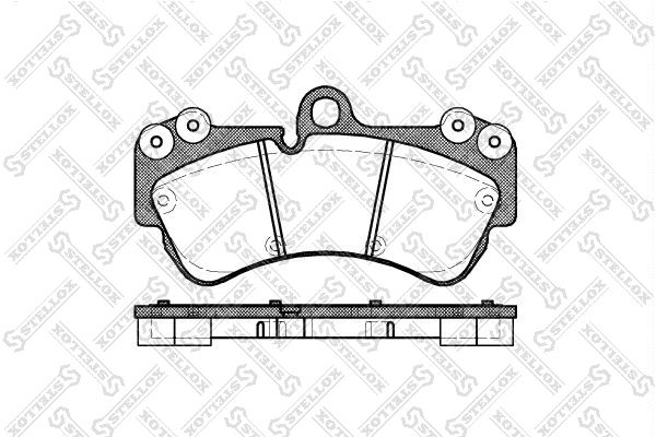 Kit de plaquettes de frein, frein à disque STELLOX 1005 000B-SX