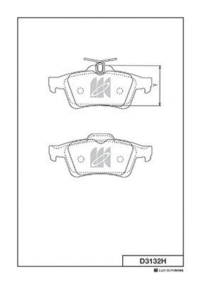 Kit de plaquettes de frein, frein à disque MK Kashiyama D3132H