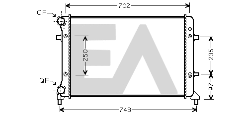 Radiateur, refroidissement du moteur EACLIMA 31R77107