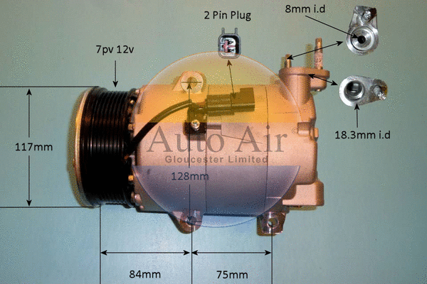 Compresseur, climatisation AUTO AIR GLOUCESTER 14-0356P