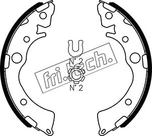Jeu de mâchoires de frein fri.tech. 1044.018