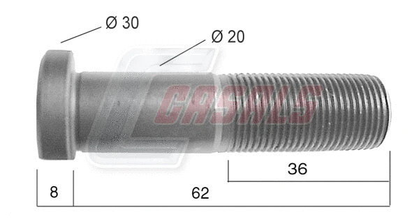 Boulon de roue CASALS 21527