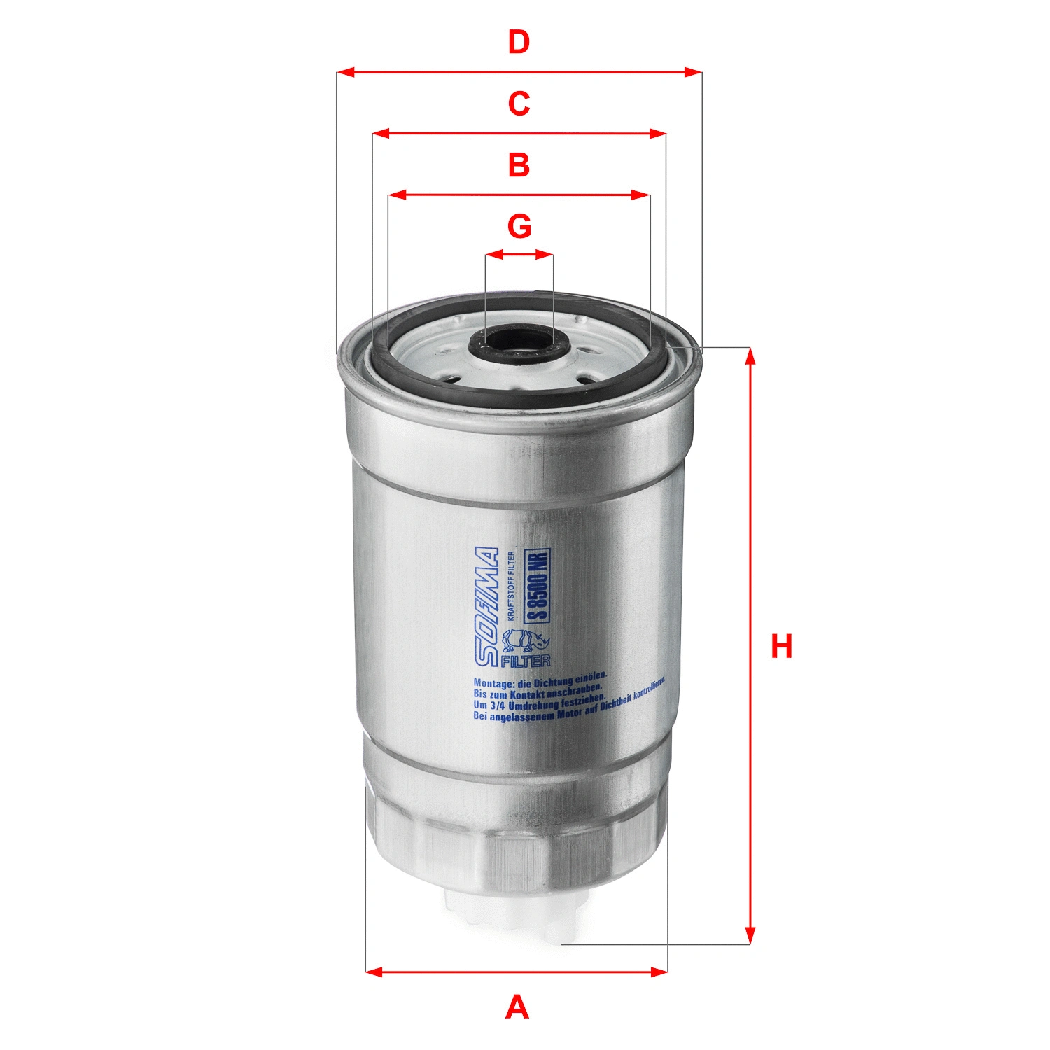 Filtre à carburant SOFIMA S 8500 NR