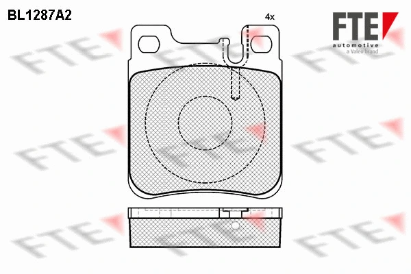Kit de plaquettes de frein, frein à disque FTE 9010092