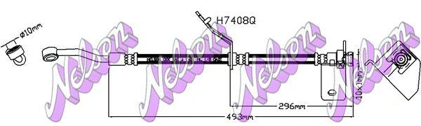 Flexible de frein KAWE H7408Q