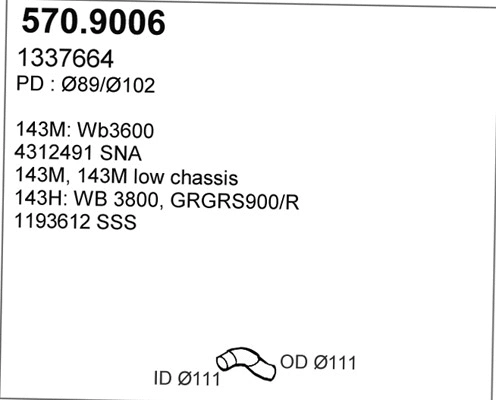 Tuyau d'échappement ASSO 570.9006